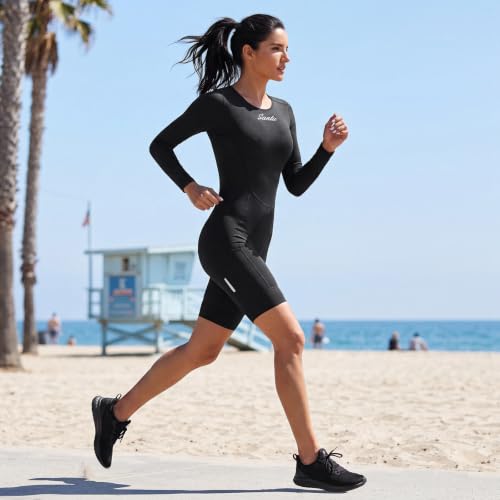 Santic Women's X-Large Black Padded Long Sleeve Triathlon Suit