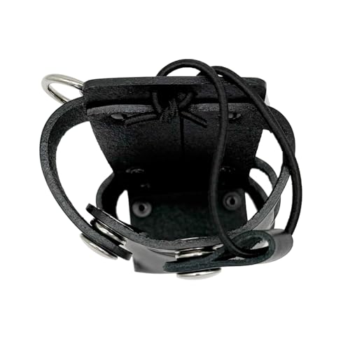 Boston Leather Firefighter Radio Holder Bundle Black - Anti-Sway & Strap