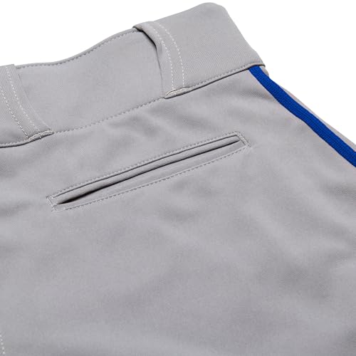 Champro Men's Triple Crown 2.0 Open Bottom Baseball Pants Large Grey & Royal
