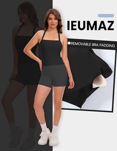 Women's Workout Tank Top with Built-In Bra Square Neck Sleeveless Activewear