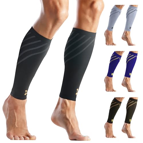 Calf Compression Sleeve for Men & Women, Black, Small, Firm Fit - Support & Recovery