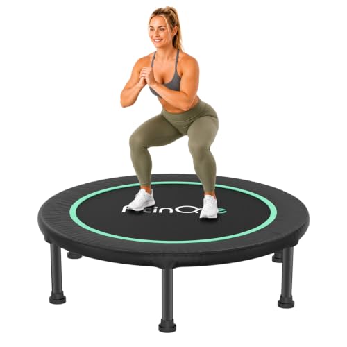 40-Inch Foldable Mini Trampoline - Portable Fitness Rebounder for Adults