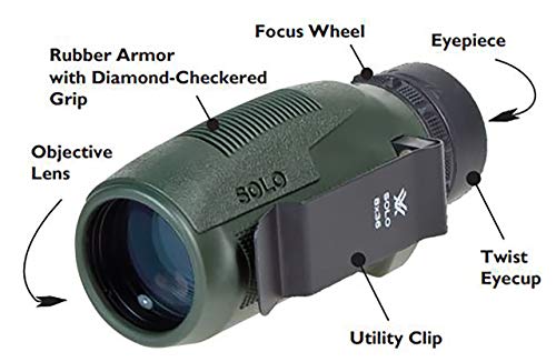 Vortex Solo 10x36 Monocular Waterproof Compact Optic with Utility Clip