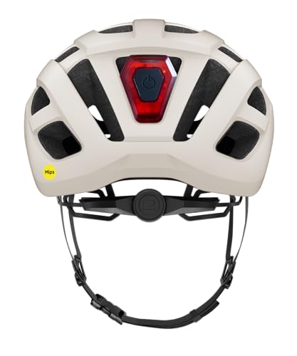 Bike Helmet with Rear LED Light and MIPS Protection - Medium Greyish White