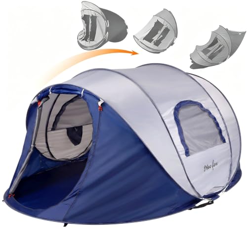 Treefox Waterproof Pop Up Camping Tent for 4 People | Instant Setup, Lightweight & Spacious