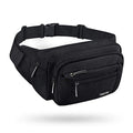 FREETOO Large Capacity Fanny Pack for Men & Women Black Waist Bag