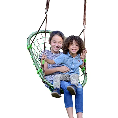 Swurfer Woval Web Tree Swing for Kids - Adjustable Indoor & Outdoor Swing with Heavy Duty Frame, 500lbs Capacity