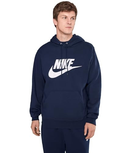 Nike Men's XX-Large Obsidian/White Pull-over Fleece Hoodie - Casual Sweatshirt