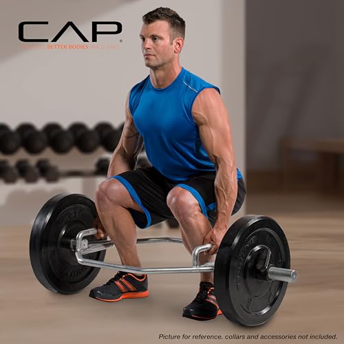 CAP Olympic Trap Bar Combo Grip Chrome Heavy-Duty Hex Shrug & Deadlift Bar