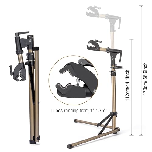 CHEPARK Bike Repair Stand - Adjustable, 80lb Capacity, 360° Rotating Clamp for Bicycle Maintenance