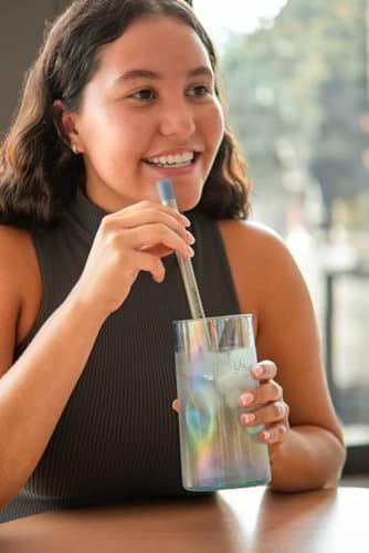 LifeStraw Sip Reusable Stainless Steel Water Filter Straw - 3 Pack, Lagoon Teal, Stormy Blue, Midnight Blue