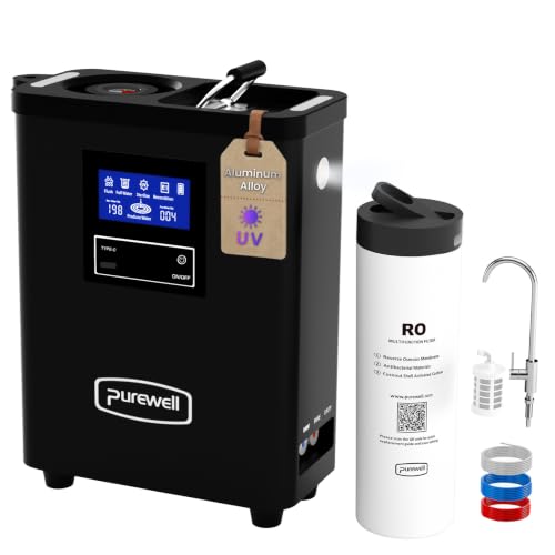 Portable Electric RO Water Filter System with UV Light - Black, 1 Unit