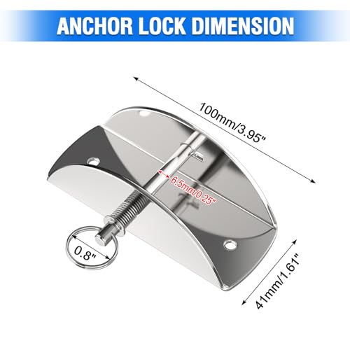 Marine Stainless Steel Bow Anchor Roller with Lock - 16.5" Self-Launching Dual Roller System
