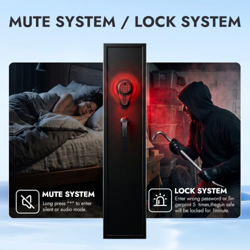 Biometric Gun Safe for Rifles and Pistols - Secure Home Safe with Quick Access