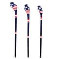 Scott Edward Knitted Golf Club Cover Long Full Coverage Golf Club Cover Set of 3 Fits Well Driver(460cc) Fairway Wood and Hybrid(UT) Golf Club Protector for Male/Female on Blue Star Stripe Style