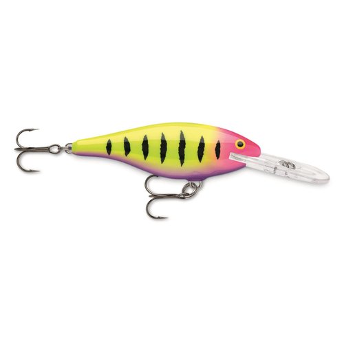 Rapala Shad Rap Lure, Size 05, 2" Length, 4'-9' Depth, 2 No 8 Treble Hooks, Demon, Per 1