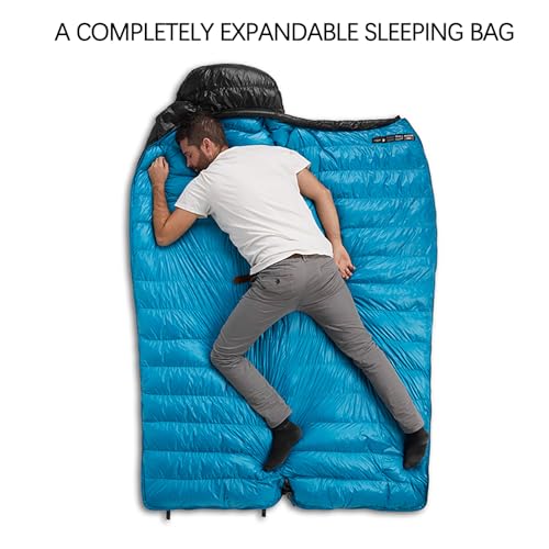 Naturehike Large Grey Ultralight Down Sleeping Bag 3-4 Season for Adults & Kids