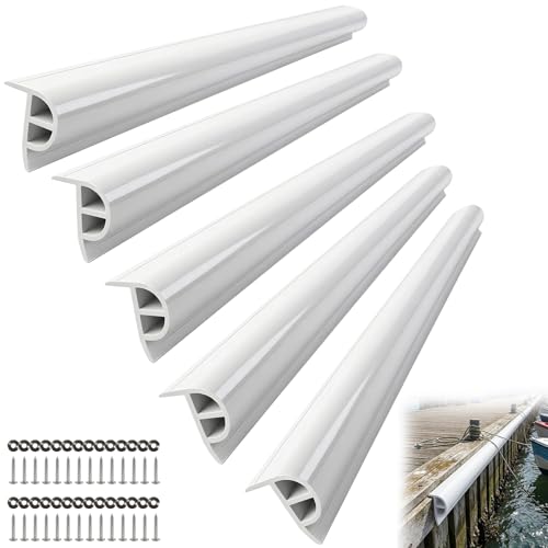 ORLANG 16.4FT Marine-Grade PVC Dock Fenders with Stainless Steel Screws - White