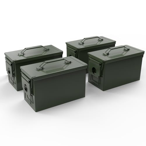 50 Cal Metal Ammo Can Waterproof & Airtight Storage - Blackish Green, HARDROCK