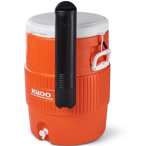 Orange 10 Gallon Insulated Beverage Cooler with Spout - Portable Water Dispenser