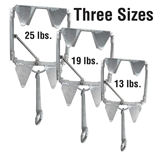 Seachoice 19 lb Hot-Dipped Galvanized Steel Fold-and-Hold Boat Anchor