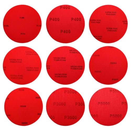 Bowling Ball Sanding and Polishing Pads Kit - 180-5000 Grits for Resurfacing & Cleaning