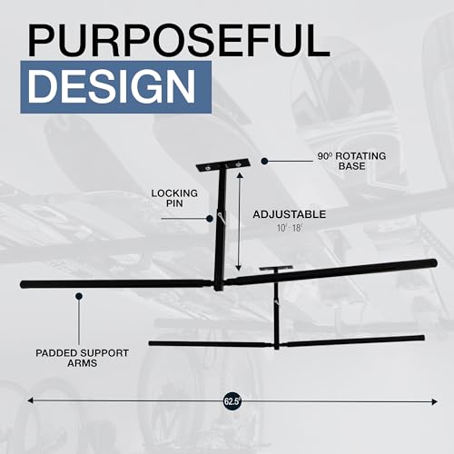 StoreYourBoard Double Sided Adjustable Ski and Snowboard Ceiling Rack