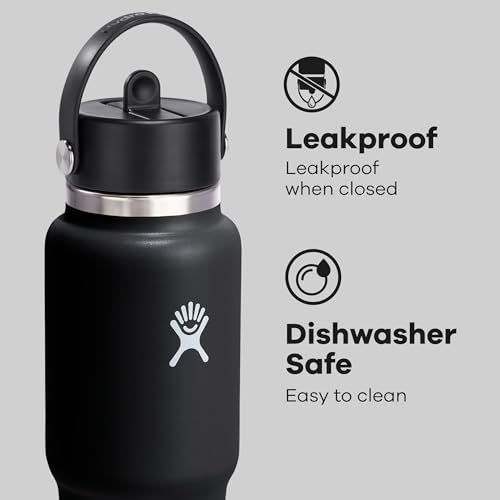 32oz Insulated Stainless Steel Travel Water Bottle with Leakproof Lid