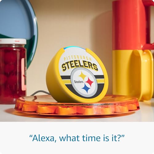 NFL Licensed Pittsburgh Steelers Echo Pop Smart Speaker with 25-26 Season Design