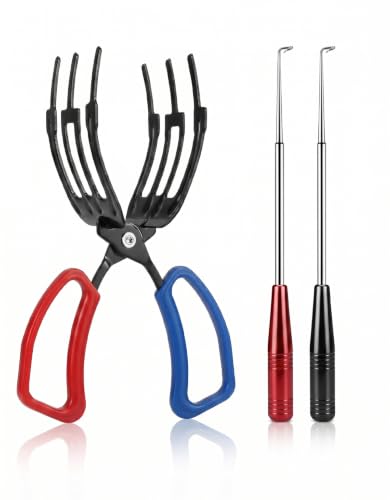 Heavy Duty Fish Lip Gripper with Hook Remover Tool Set - 3 Pack for Freshwater & Saltwater Fishing