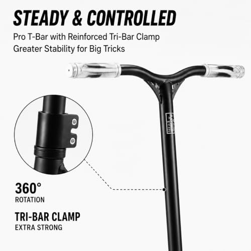 Probee Pro Stunt Kids Scooter Gray - Adjustable Height & Responsive Ride