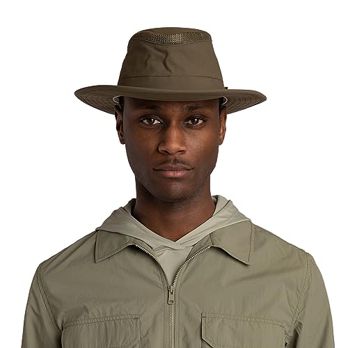 Tilley Airflo Sun Hat - Olive, UPF 50+ Recycled Nylon, Water-Resistant, Mesh Ventilation, Packable, Unisex