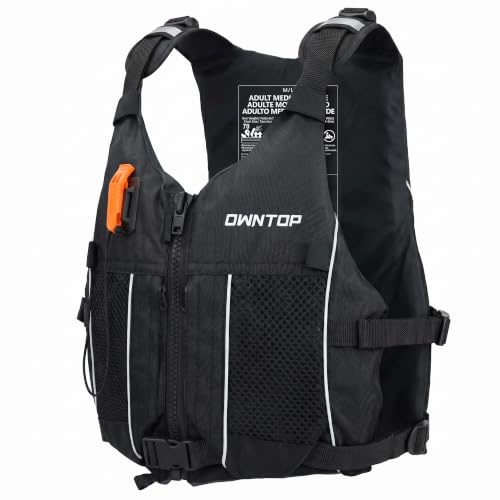 Adult Black Owntop Swim Jacket with Hydration Pack | Lightweight Water Sports Vest 3XL