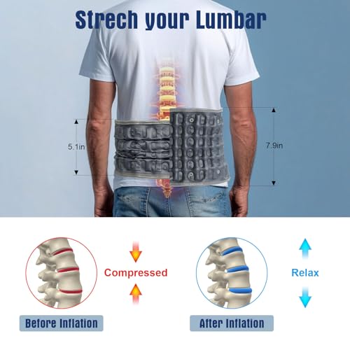 HONGJING Red Light Heating Decompression Belt with Electric Pump for Back Pain Relief