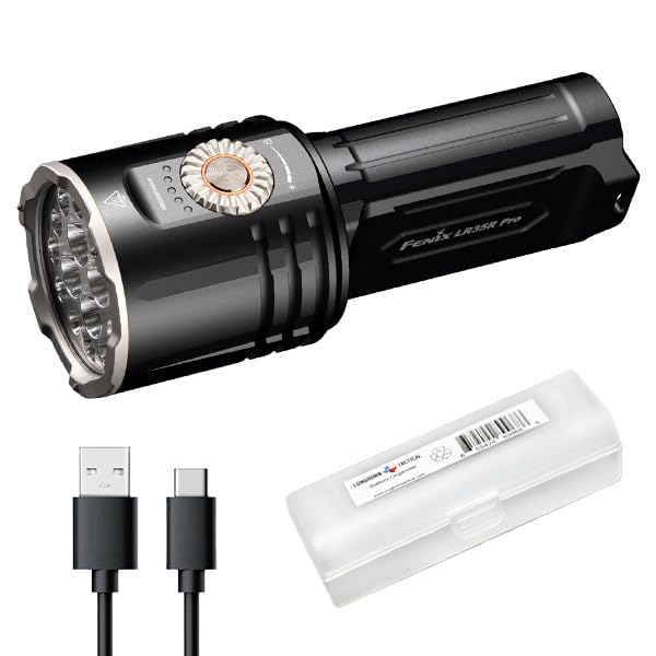 High Power LED Flashlight 10,000 Lumens with Red & UV Light, Waterproof
