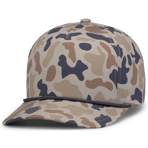 Pacific Headwear Duck Camo 5-Panel Trucker Cap - One Size Canyon