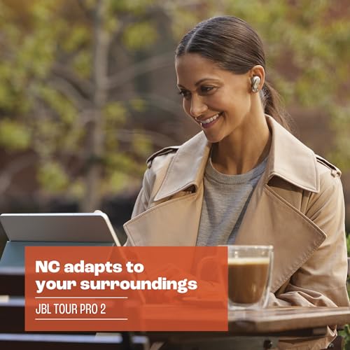 JBL Tour Pro 2 Noise Cancelling Earbuds Black with Smart Charging Case