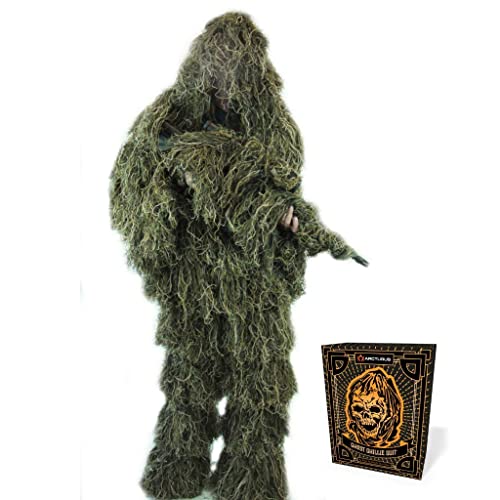 Arcturus Ghost Ghillie Suit XL Woodland Camo Sniper Hunting & Airsoft