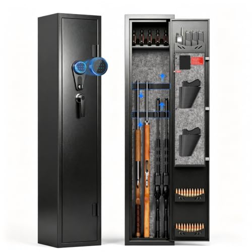 KAER Gun Safe for Rifles & Pistols with Electronic Lock, 3-5 Rifle Capacity
