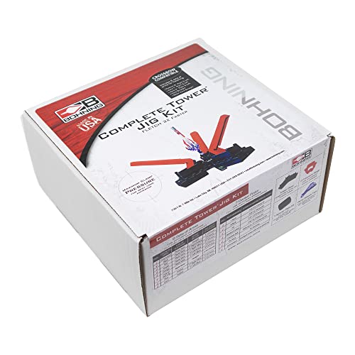 Fletching Jig Kit for Arrows and Bolts - Tower Jig, 3 Vanes, Clamp Pressure
