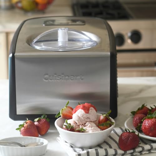 Cuisinart 1.5-Quart Stainless Steel Ice Cream Maker & Gelato Machine - Fully Automatic