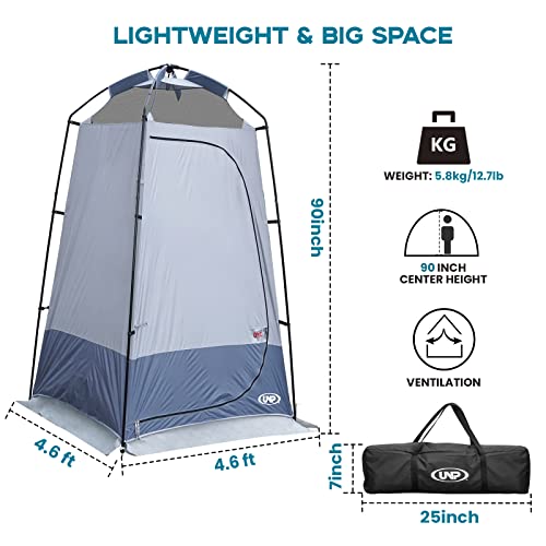 Unp Gray Portable Shower Tent Privacy Shelter for Camping, Hiking, Picnic - 1 Room