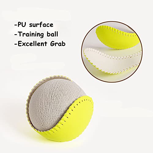 4 Pack 12" Softball Practice Balls for Youth Training & Training Aid - Green