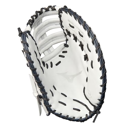 Mizuno MVP Prime Fastpitch First Base Mitt 13" White/Grey Right Hand Throw