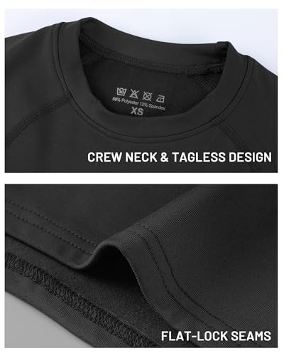 Youth Boys Thermal Compression Shirt Long Sleeve Base Layer for Football Baseball Soccer