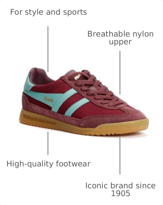 Gola Women's Tornado Sneakers - Windsor Wine & Sea Mist, Vintage-Inspired Casual Shoes