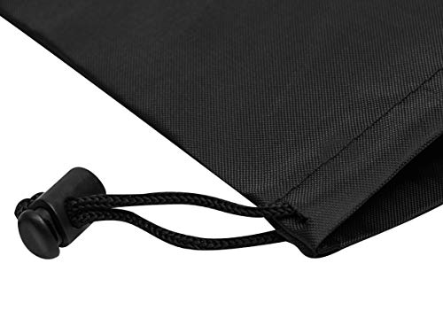 Black Nylon Drawstring Pouches 7x9 Inches - 12 Pack Travel & Storage Bags