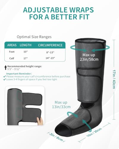 Nekteck Calf & Foot Leg Compression Massager - 2 Modes for Circulation & Relaxation