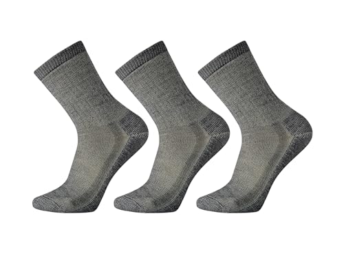 Smartwool Men's Hike Classic Crew Socks 3-Pack Large Gray Full Cushion