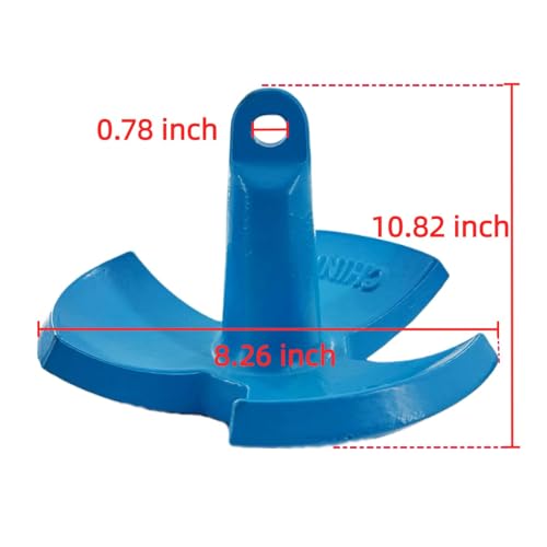 20 lb Blue Marine River Anchor Kit with 50ft Rope for Kayaks, Canoes & Small Boats